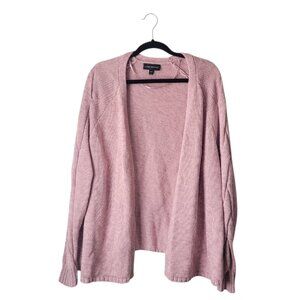 Lane Bryant Pink Crochet Open Front Cardigan